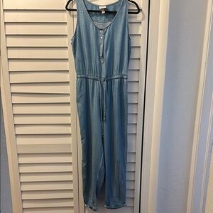 Knox Rose Light Blue Sleeveless Jumpsuit